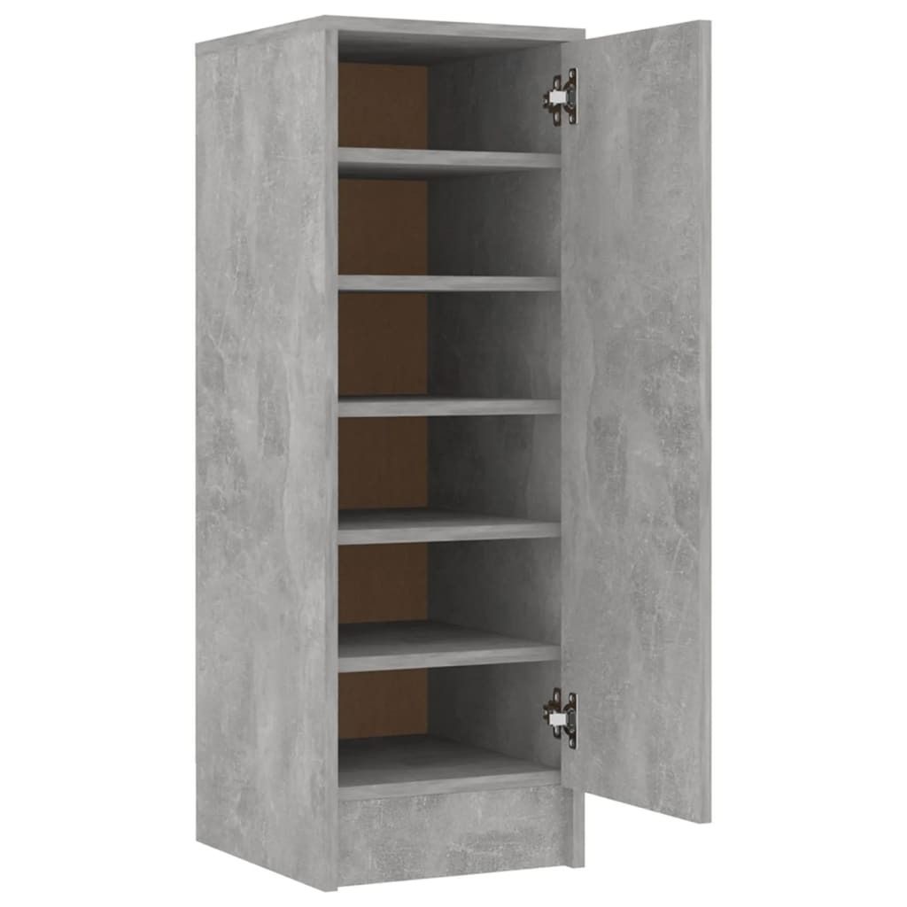 vidaXL Scarpiera grigio cemento 32x35x92 cm materiale a Immagine del prodotto 