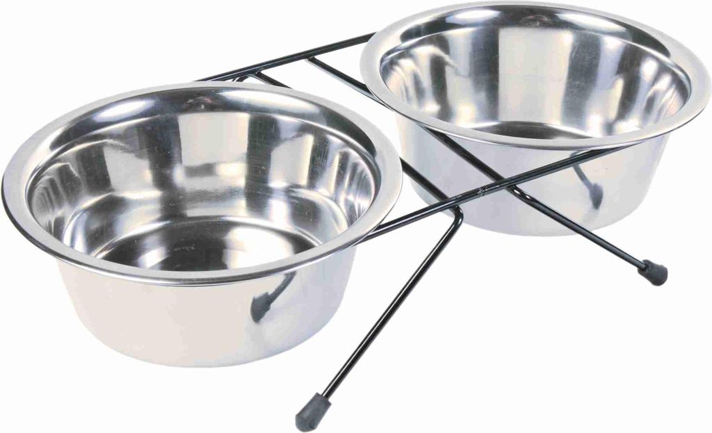 Trixie Nerez stojánek + 2 misky 0,75l/15cm Obrázek produktu 