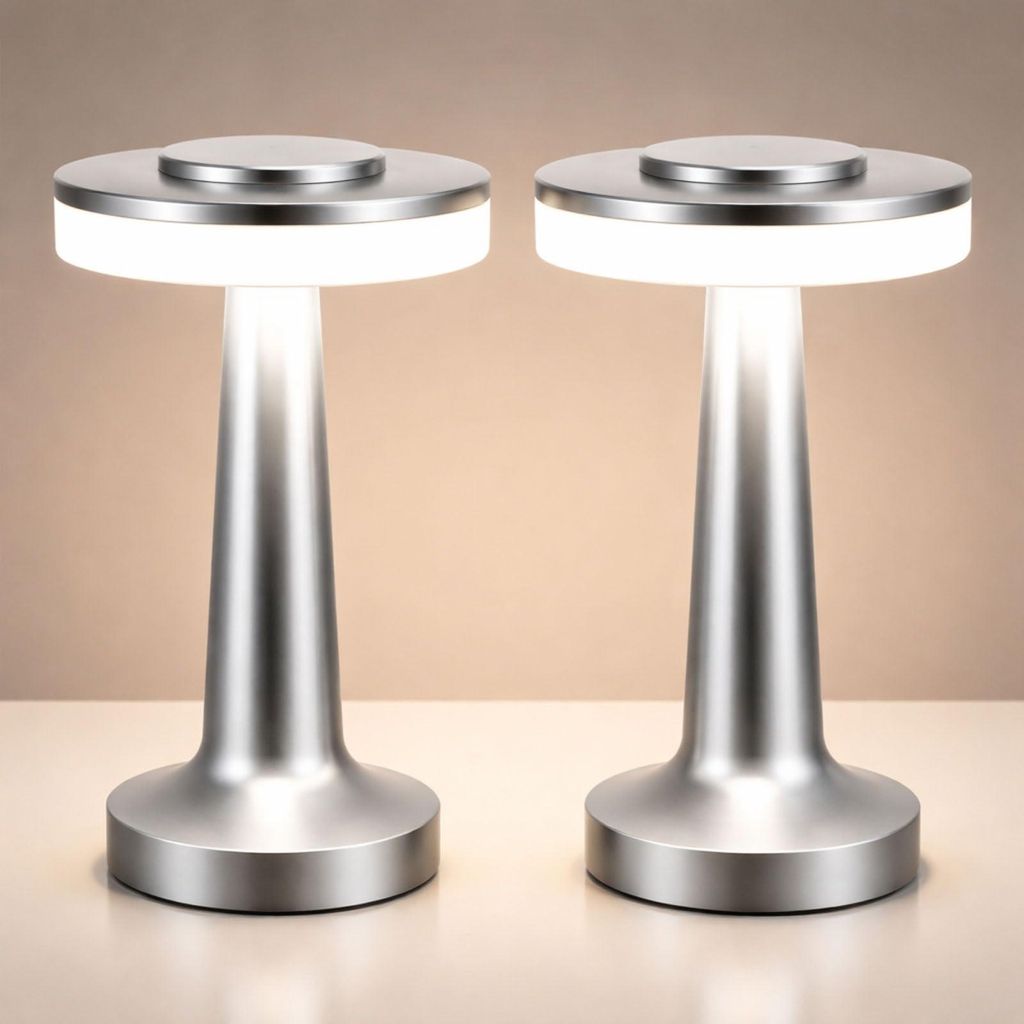 2er Schreibtischlampe, kabellose dimmbare Produktbild 