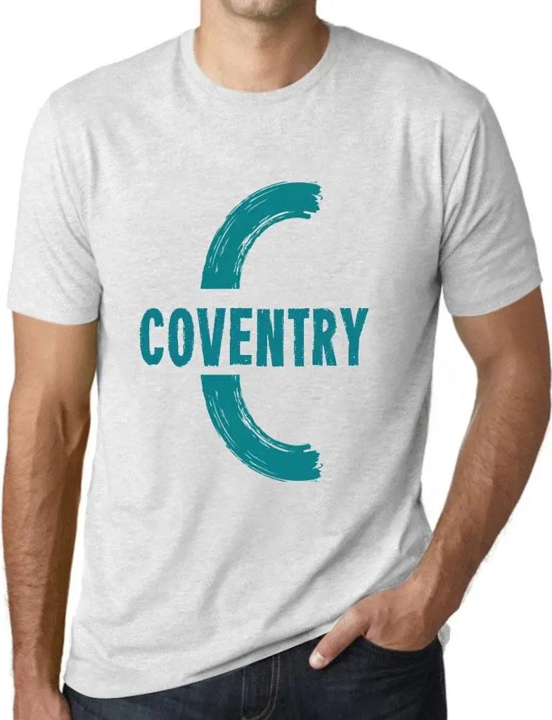 Herren Grafik T-Shirt Coventry Öko-Verantwortlich Vintage Jahrgang Kurzarm Lustige Druck Geburtstag Geschenk Mann