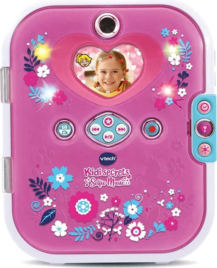 KidiSecrets Selfie Music 2.0 VTech Rose avec Lecteur MP3 et Photo 6 ans