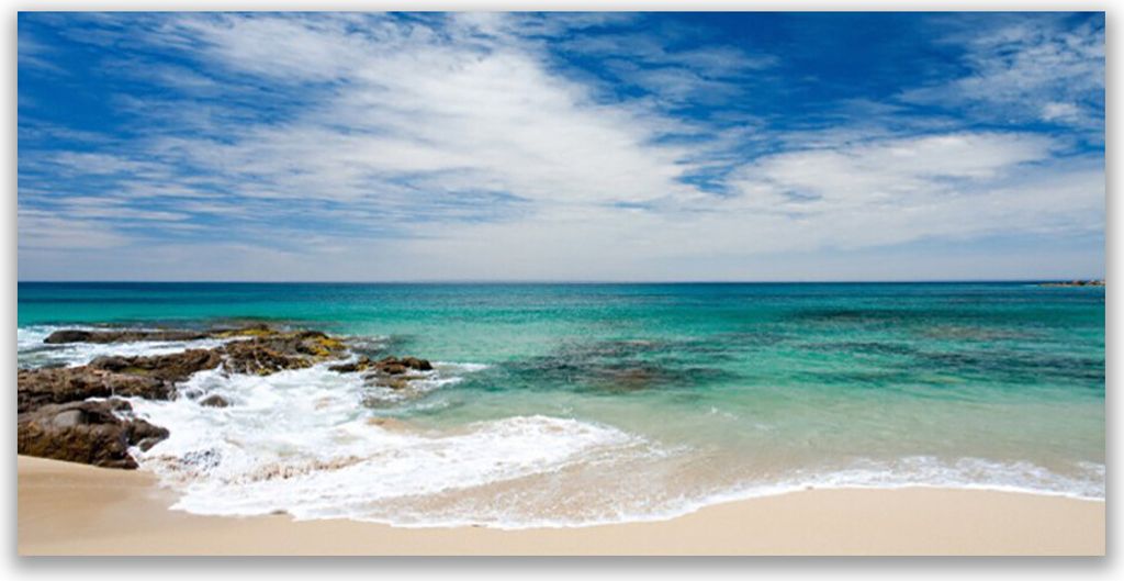 Tulup Leinwand-Bilder 120x60 Wandbild Canvas Kunstdruck Strand Meer Landschaft