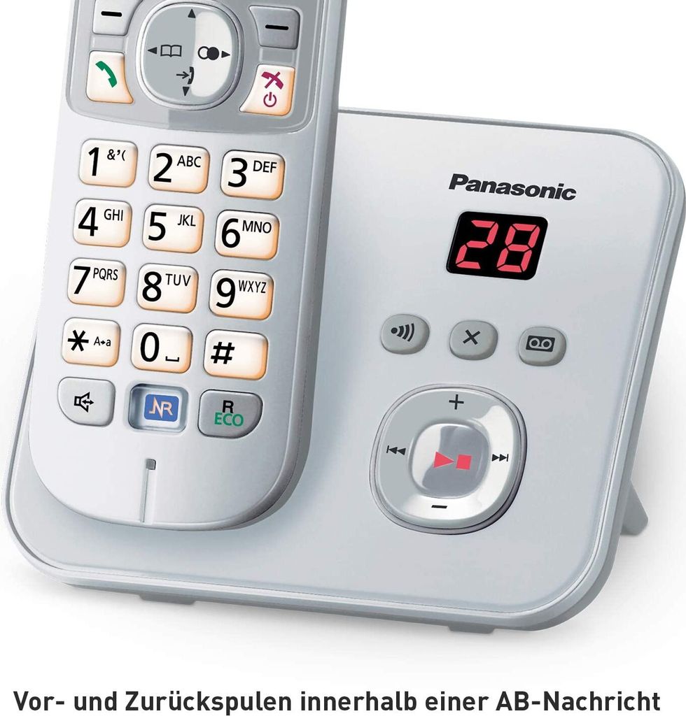 Panasonic KX-TG6822 Strahlungsarmes Schnurlostelefon mit Produktbild 10