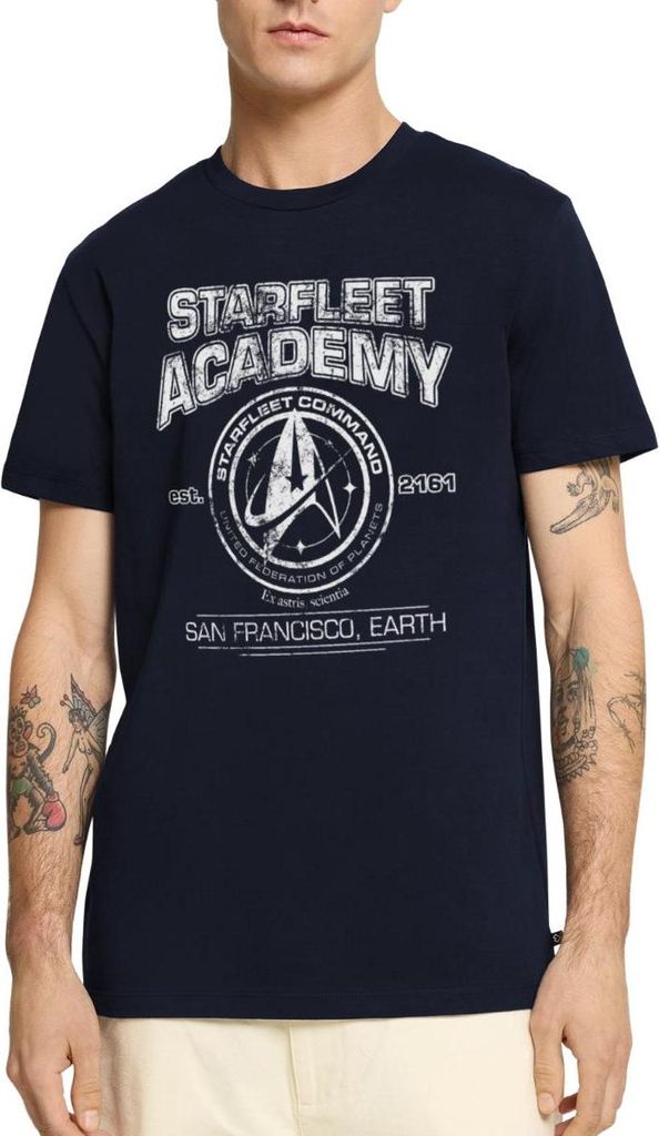 Spreadshirt Star Trek Discovery Starfleet Academy Männer Premium T-Shirt, 3XL, Navy