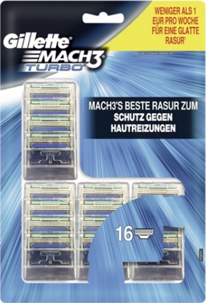 Gillette Mach3 Turbo 16er Klingen Produktbild 