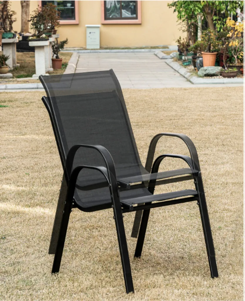 Chaises Sofia Noires Design Ergonomique 91 cm - Ensemble de 4 Pièces - 8