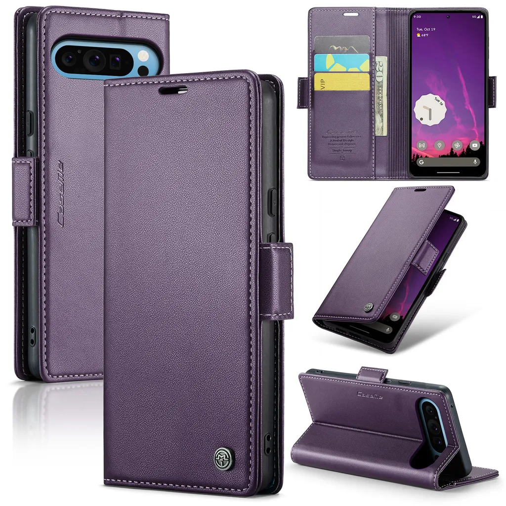 Custodia A Portafoglio In Pelle Per Google Pixel 4 – Con Chiusura Magnetica, Protezione Completa, Colore Rosa, 14,5 Cm