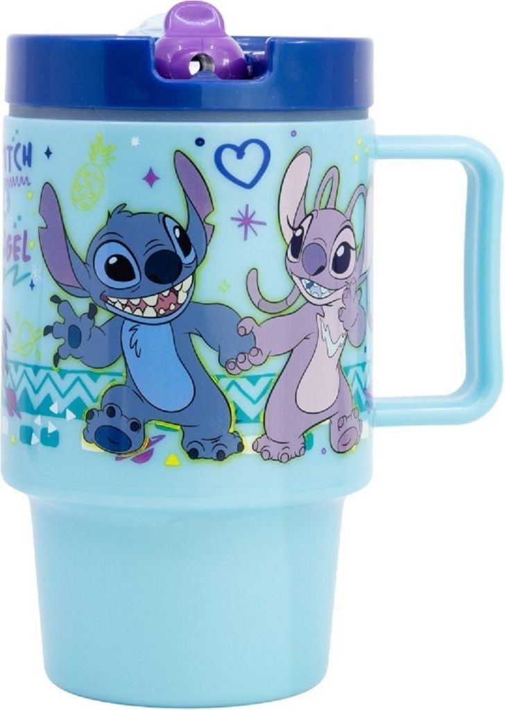 Lilo & Stitch Becher Kunststoffbecher 530ml mit Schraubdeckel
