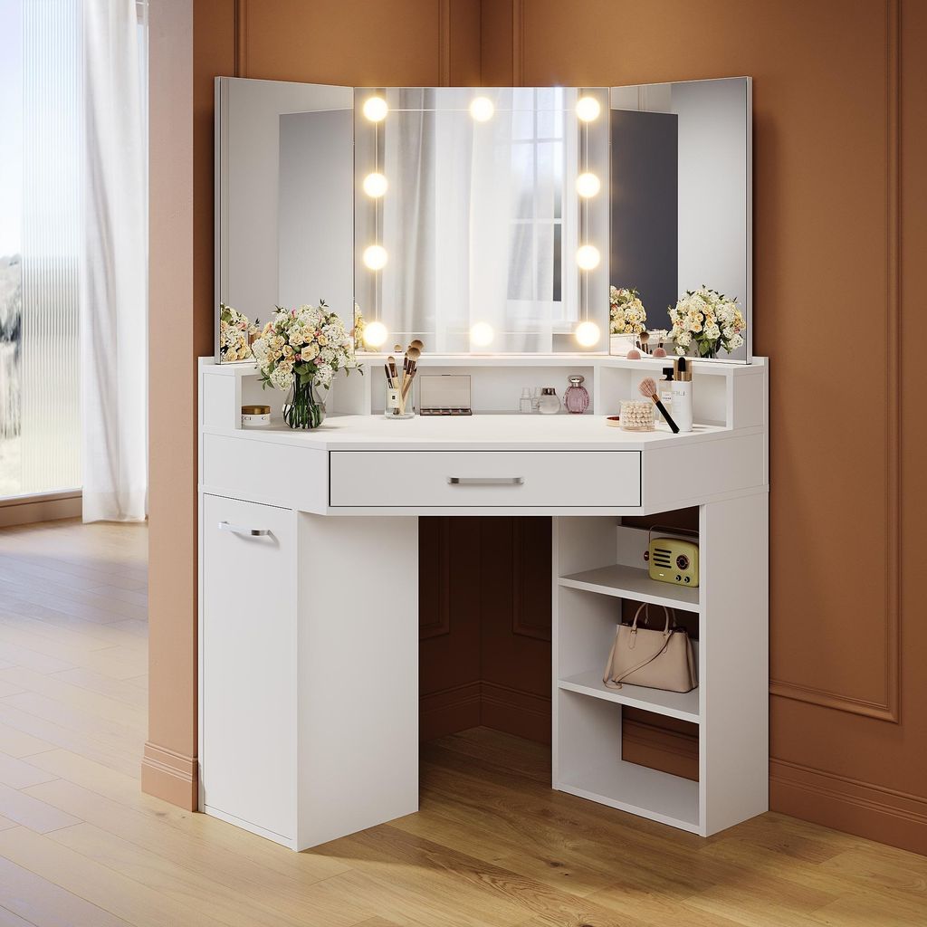 SONNI 141,5 x 54 x 111 cm Bianco Comodino con cassetti, Immagine del prodotto 