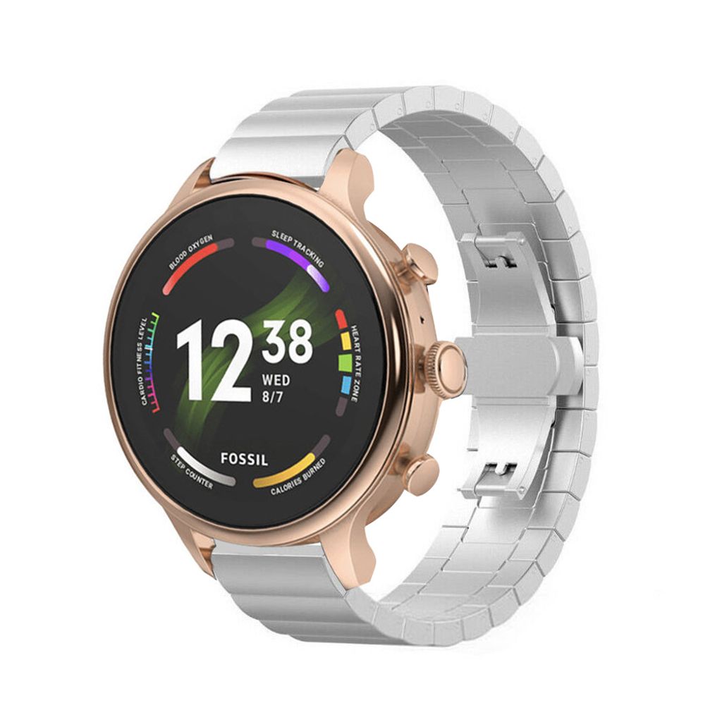 Strap-it Metallarmband - Kompatibel mit Fossil Gen 6Armband 42mm Fossil uhrenarmband Fossil ersatzarmband Edelstahl für Smartwatch 18mm Armband Si...