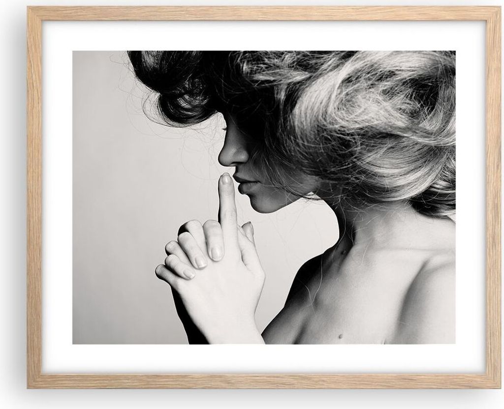 Gerahmtes Poster - Rahmen in heller Eiche - Frau Modell - 50x40 cm - Wand Bild - Wanddeko - Wandbilder - Kunstposter - Wandposter - Bilderrahmen - ...