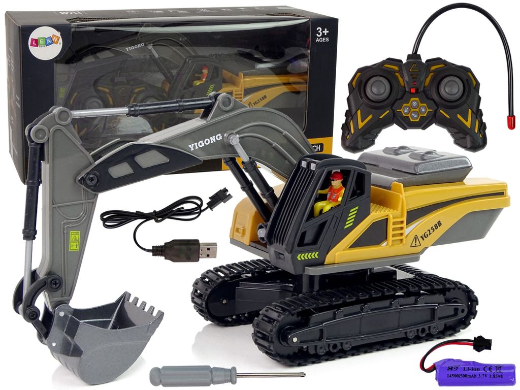 Ferngesteuert RC Bagger Geräusche Baufahrzeug Baustelle Spielzeug , Größe:UNIVERSAL