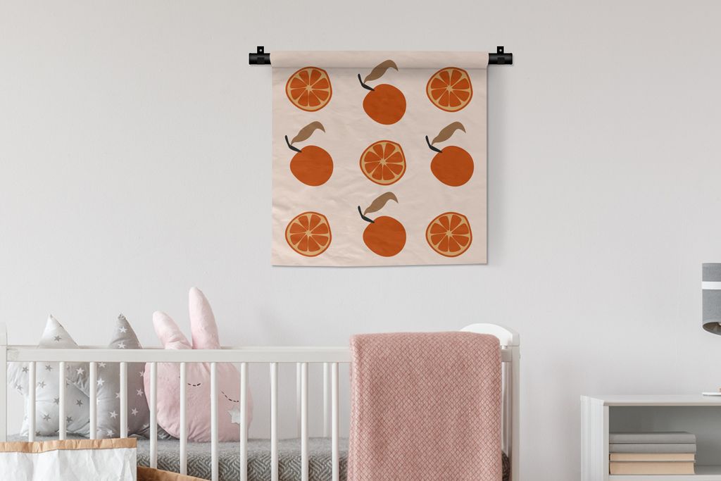 MuchoWow Wandteppich Wandbehang Sommer - Tomaten - Pastell 60x60 cm Tapisserie Dekoration Wandtuch - Dekorationen - Wand Decke