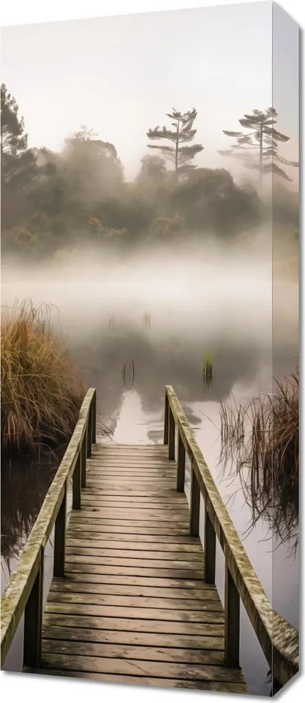 Quadro 30x70 cm Ponte verso il Mistero | Arte su Tela per Arredo Moderno
