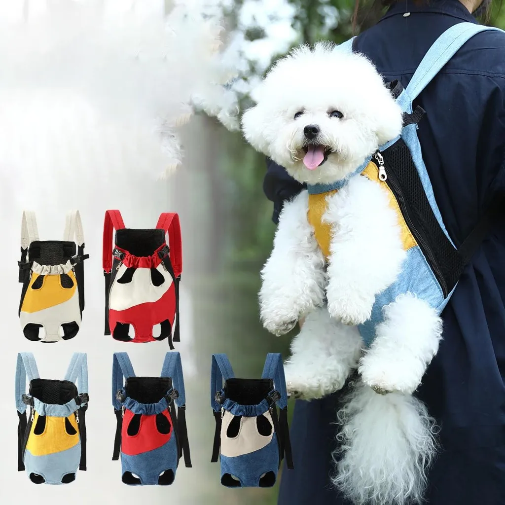 Zaino INF XL Blu e Giallo per Cani e Gatti - Comodo e Sicuro - 4
