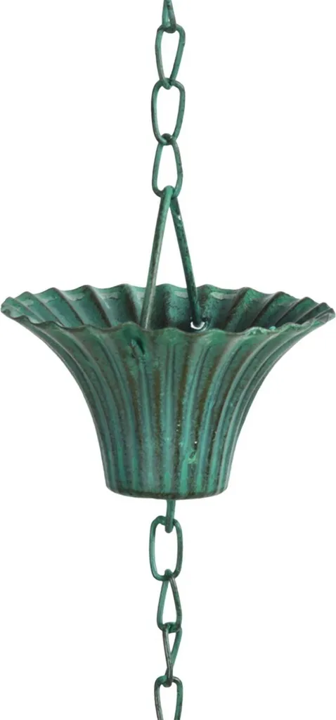 Chaîne de Pluie 254cm Vert-de-Gris TH88 Esschert Design Haute Qualité
