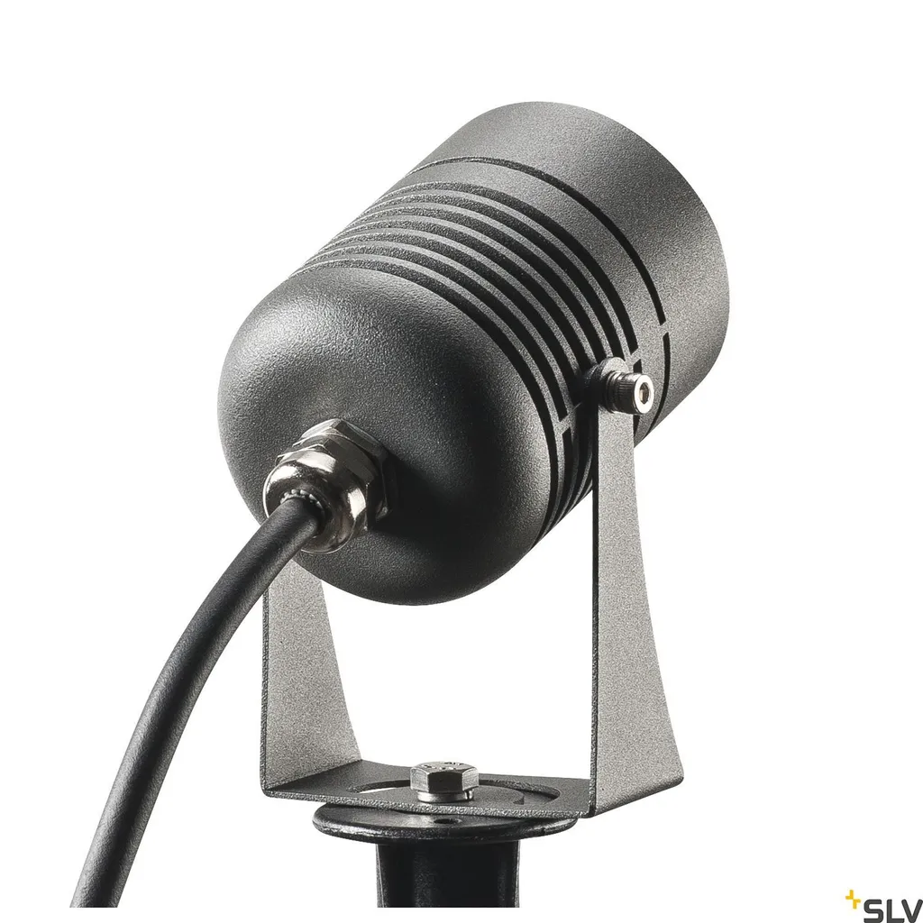 Spot LED au sol 3000K robuste - Éclairage LED blanc chaud anthracite
