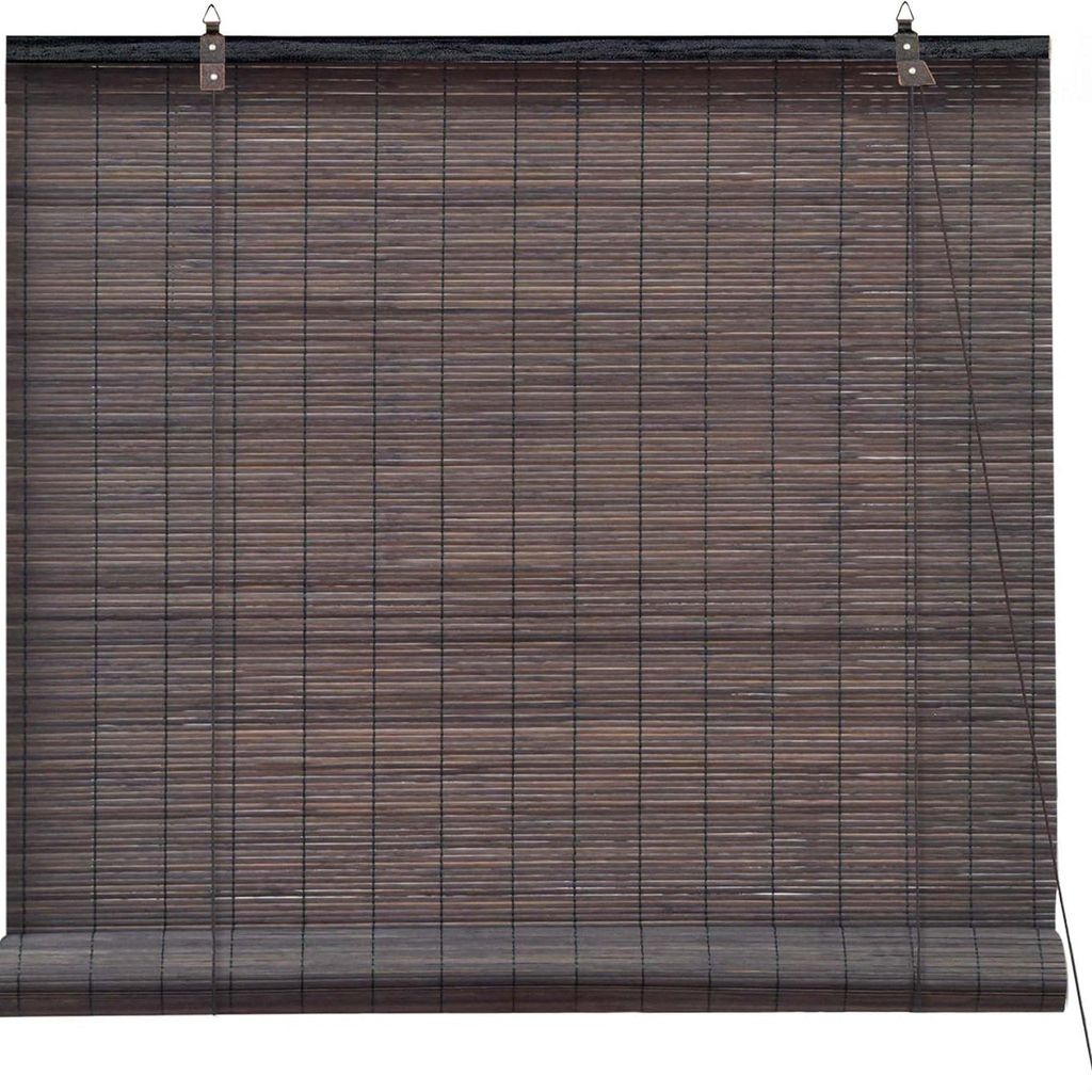 Victoria M. Bambusrollo, 70 x 130 cm, dunkelbraun pflegeleicht, ideal für Fenster & Türen