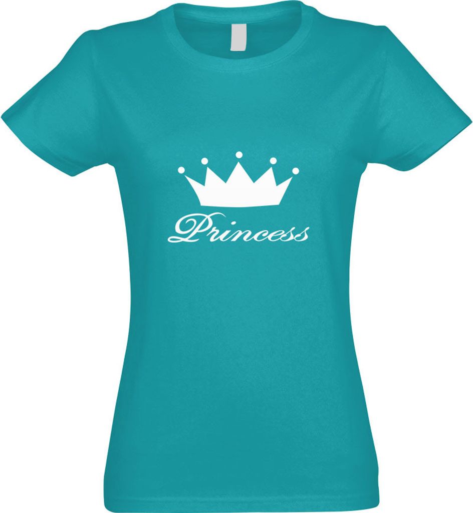 Kiwistar - T-Shirt tailliert - Damen - türkis - Princess - mit Motiv Bedruckt - Funshirt Design - Sport - Freizeit - Damen - S