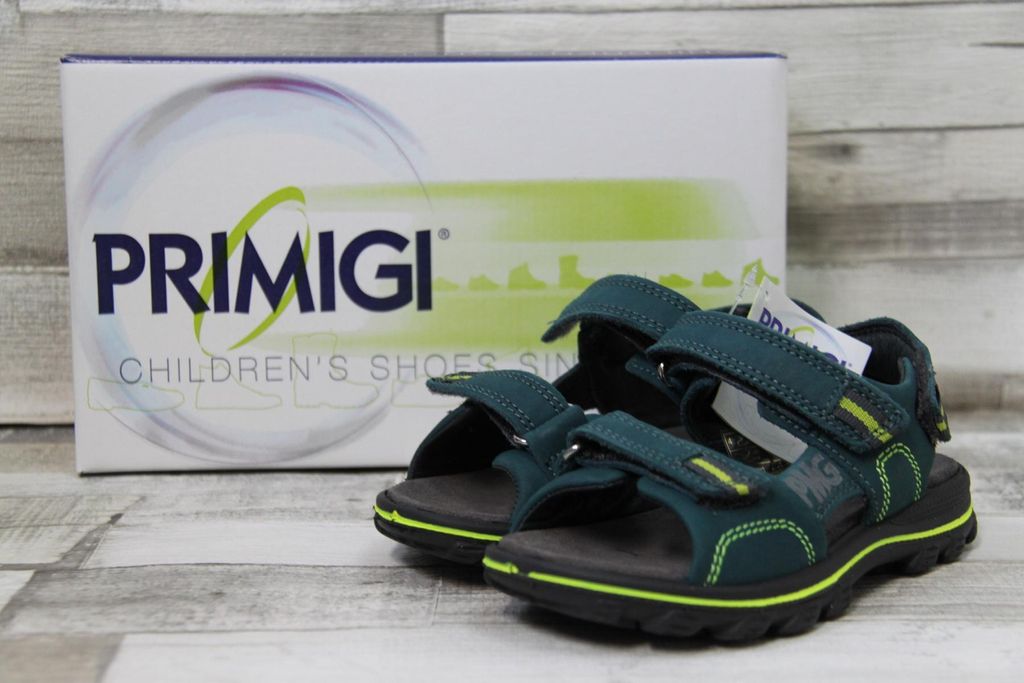 Primigi Jungen Sandale dunkelgrün mit drei Klettverschlüssen 30