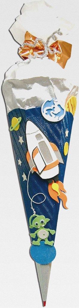 Schultüten-Bastelset Space 68cm 6-eckig Rot(h)-Spitze Produktbild 