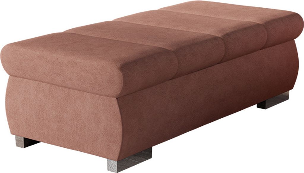 MIRJAN24 Polsterhocker Bangkok Groß, Moderne Sitzhocker vom Hersteller, Holzkonstruktion, 120x60x39 cm (Farbe: Uttario Velvet 2955)