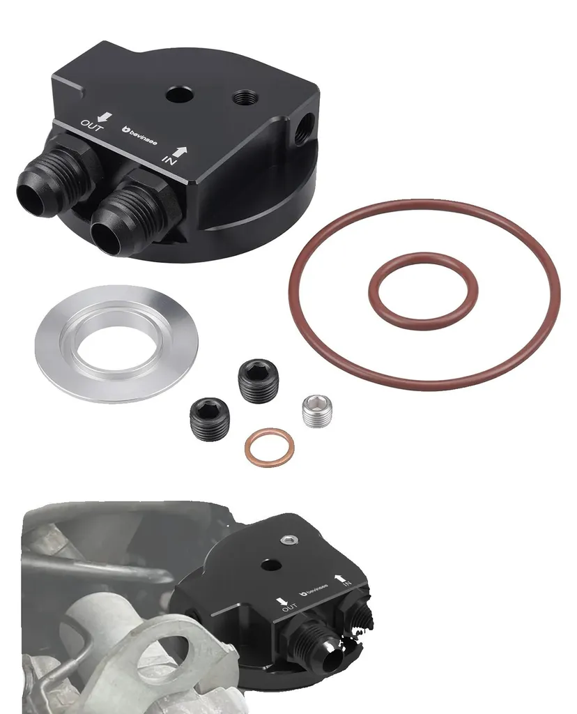 Couvercle de filtre à huile noir pour protection thermique moteur sport