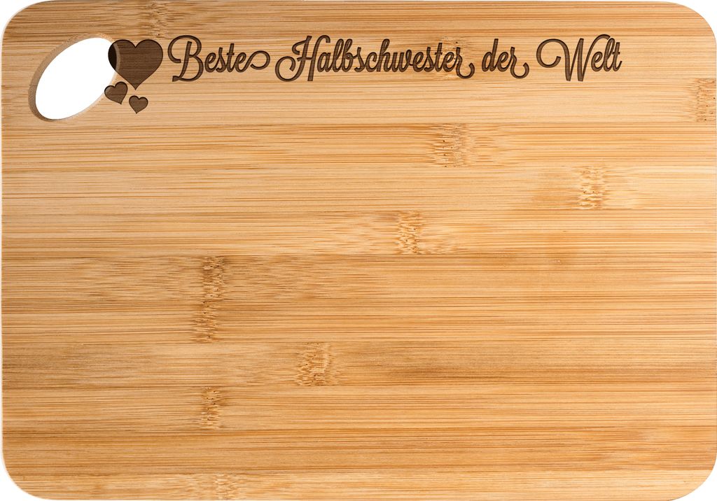 Mr. & Mrs. Panda Holzbrett Halbschwester - Transparent - Geschenk, Hackbrett, Schwestern, Holzbrettchen, Schneidbrett Küche, Stiefschwester, Brett...