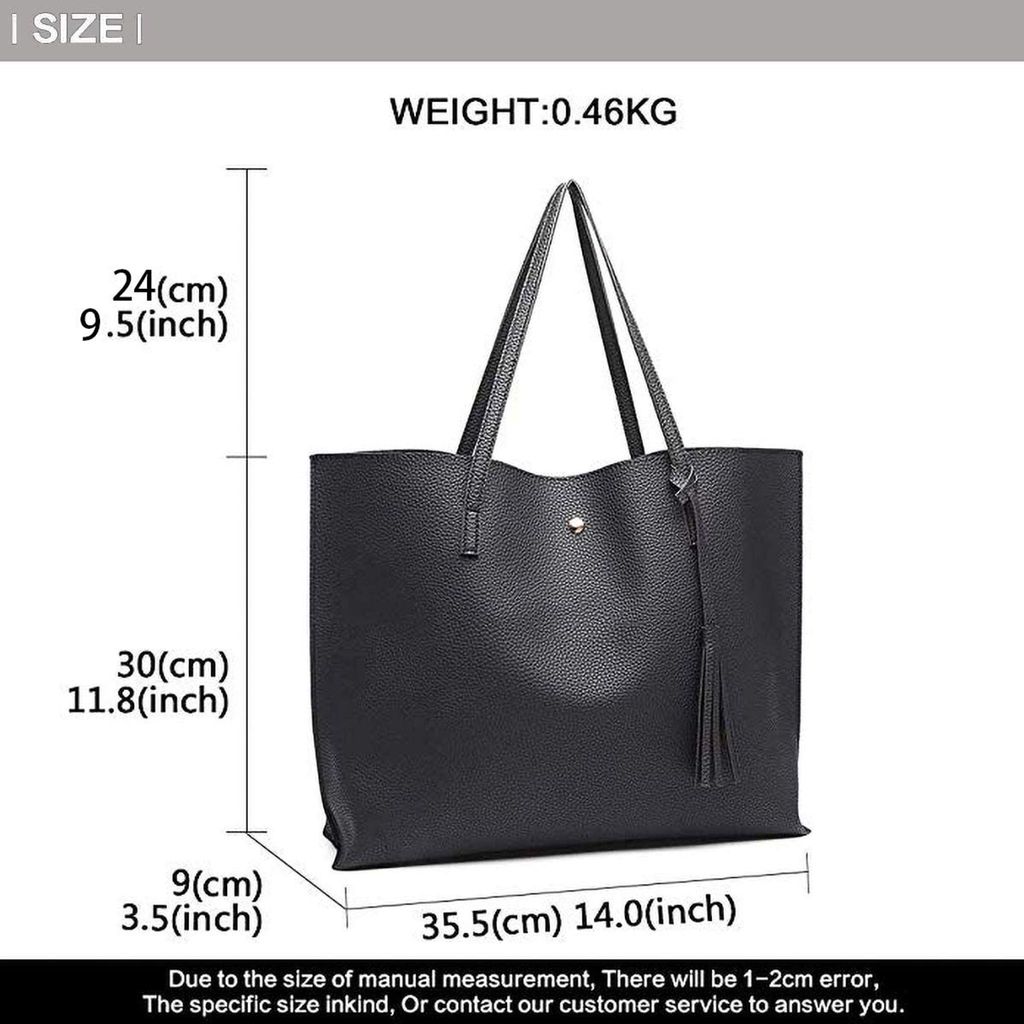 Damen Vintage Tote Beutel Schultertasche Handtasche Quasten Produktbild 4