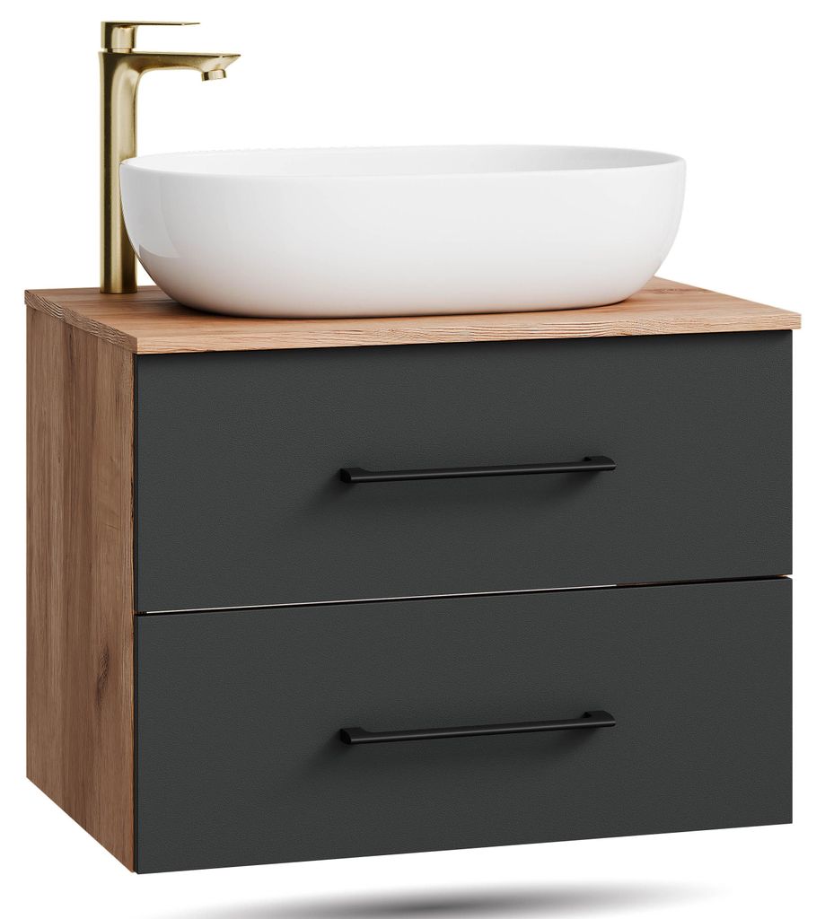 Planetmöbel LUX Badmöbel-Set Waschtisch mit Unterschrank 70 Produktbild 