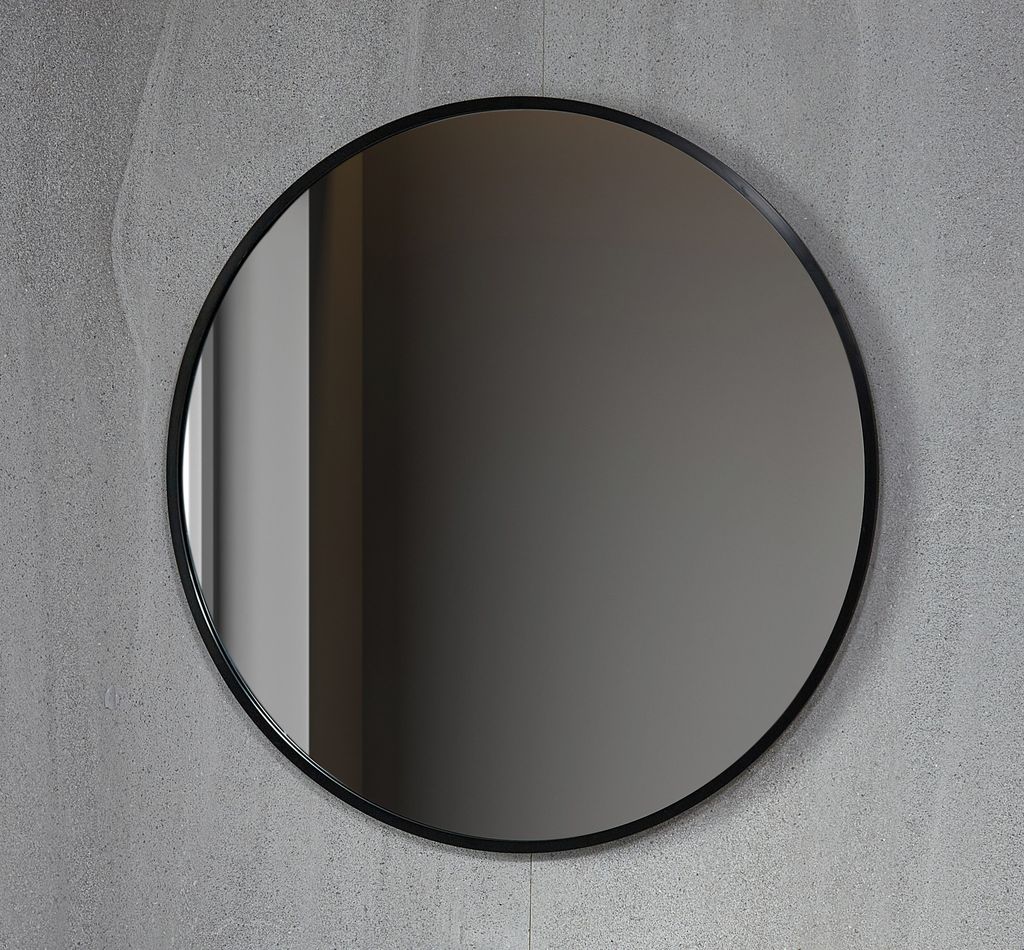 Spiegel rund 80 cm mit schwarzem Rahmen - Bella Mirror
