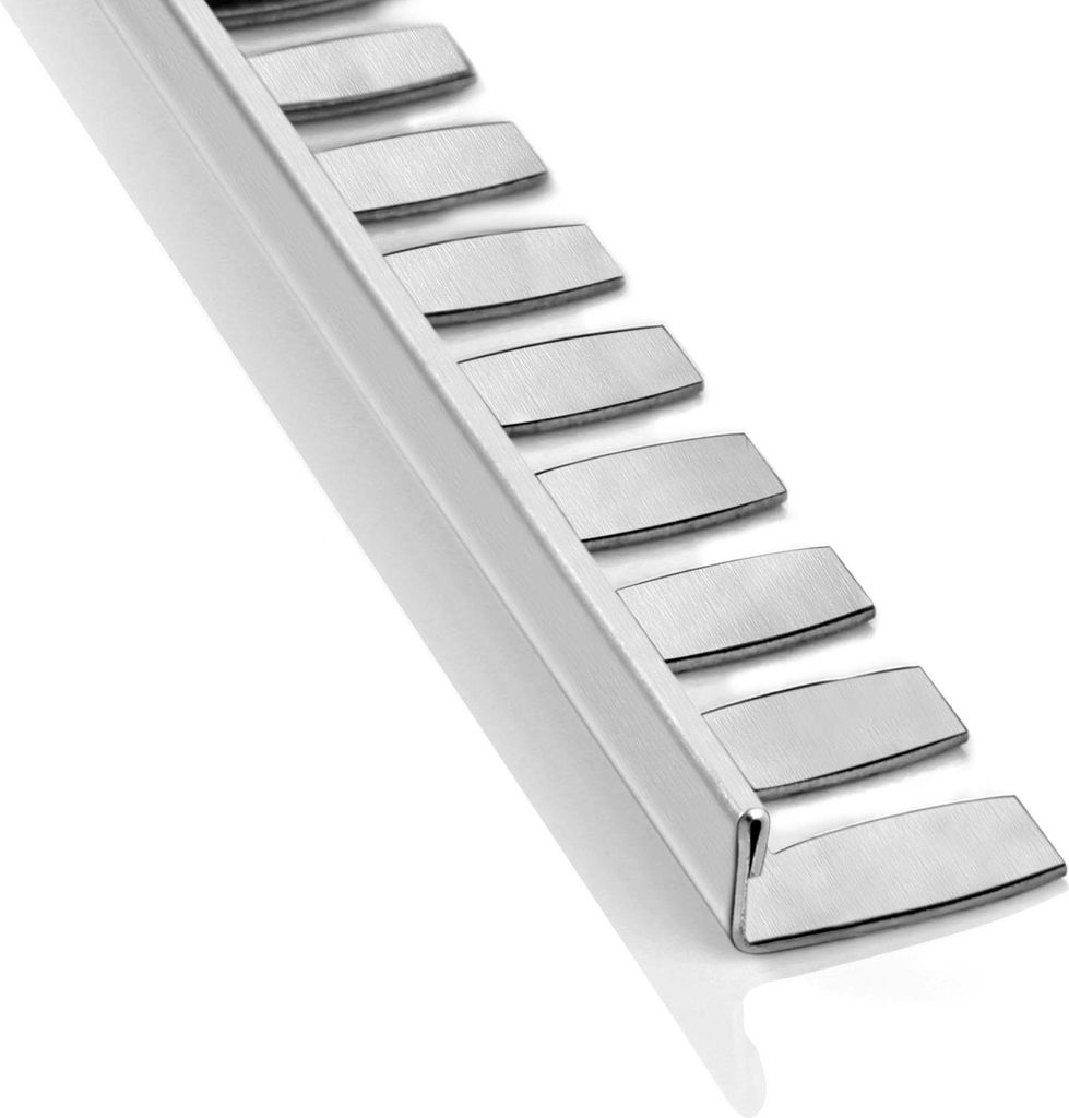 L-Profil flexibel biegbar Edelstahl Fliesenschiene V2A, 250cm, H10mm, silber gebürstet