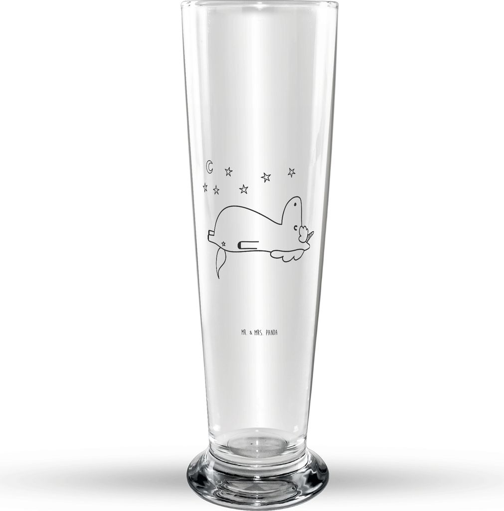 Mr. & Mrs. Panda Trinkglas Einhorn Sternenhimmel - Transparent - Geschenk, Glasbierglas, Glasbecher, Unicorn, Einhörner, Verrückt, Sterne, Bier G...