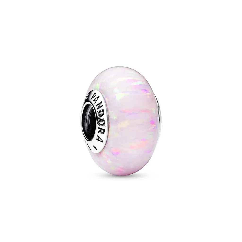 Pandora Charm Rose Irisé 791691C03 : Pendentif Argent et Verre de Murano