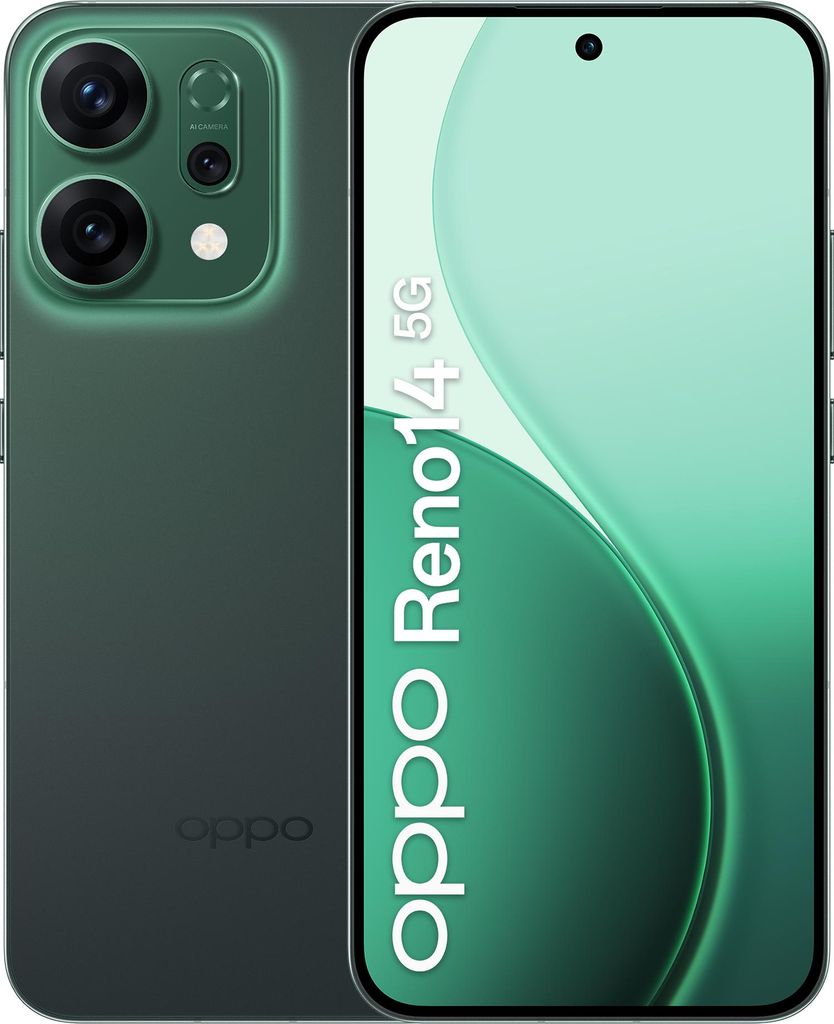 Oppo SMARTPHONE OPPO Reno14 5G 6,59" 12GB/512GB Zoom Ottico 3.5X Luminous Green D.Sim And.15 - Smartphone - 512 GB