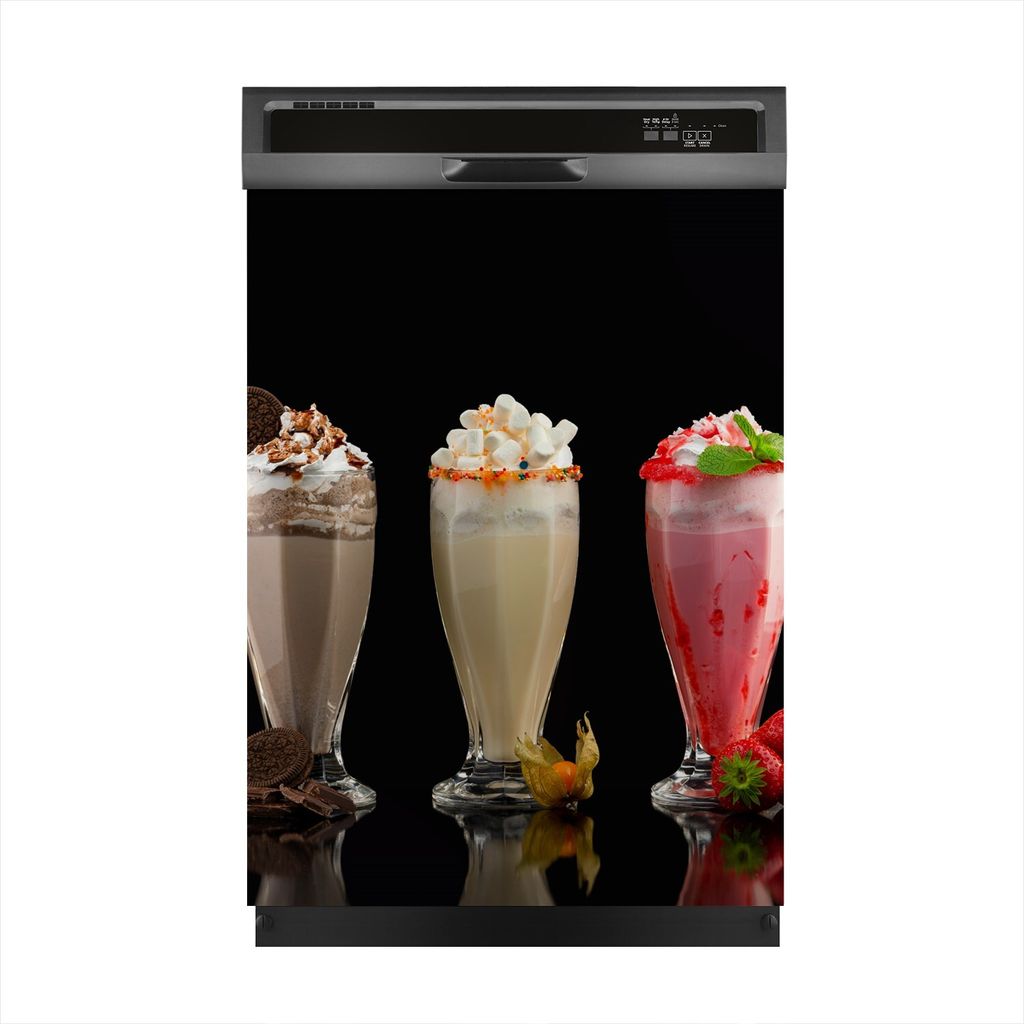 Magnete Dekorative 60x80 cm Küche Magnetmatte Spülmaschine - Milchshake Erdbeere Vanille