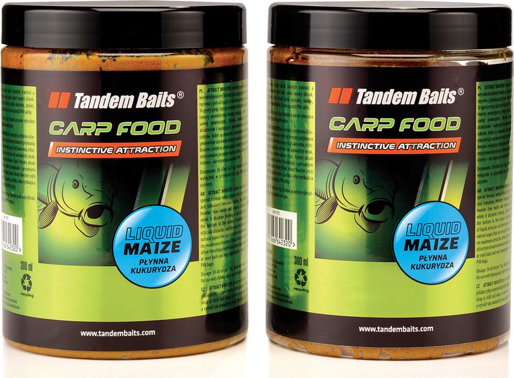 Tandem Baits 2-er Set Carp Food Liquid Maize Fruit Flavour Mix, Karpfen Angeln ohne Mühe, Köder zum Große-Fische-Angeln, Karpfenzubehör für Pr...