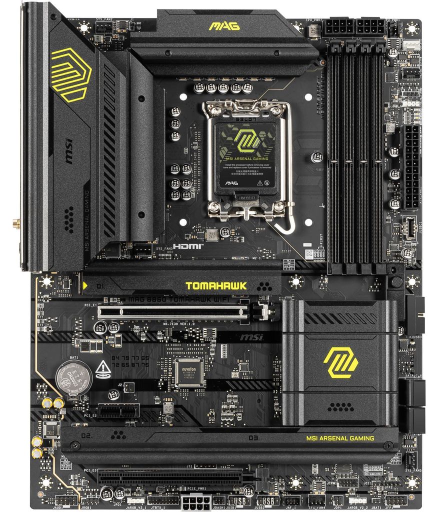 MSI MAG B860 TOMAHAWK WIFI, Intel, LGA 1851 (Socket V1), Produktbild 