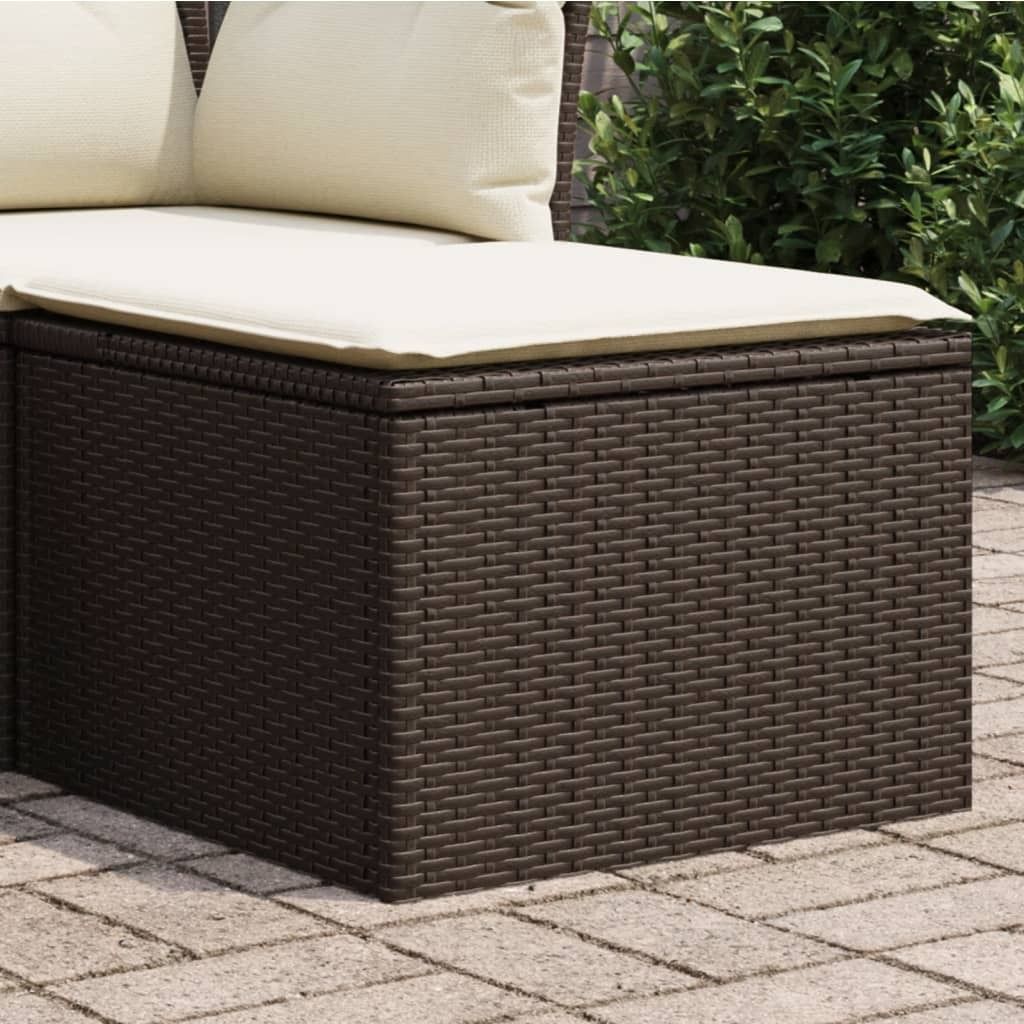 vidaXL Záhradná stolička s vankúšom hnedá 55x55x37 cm Poly Obrázok produktu 7