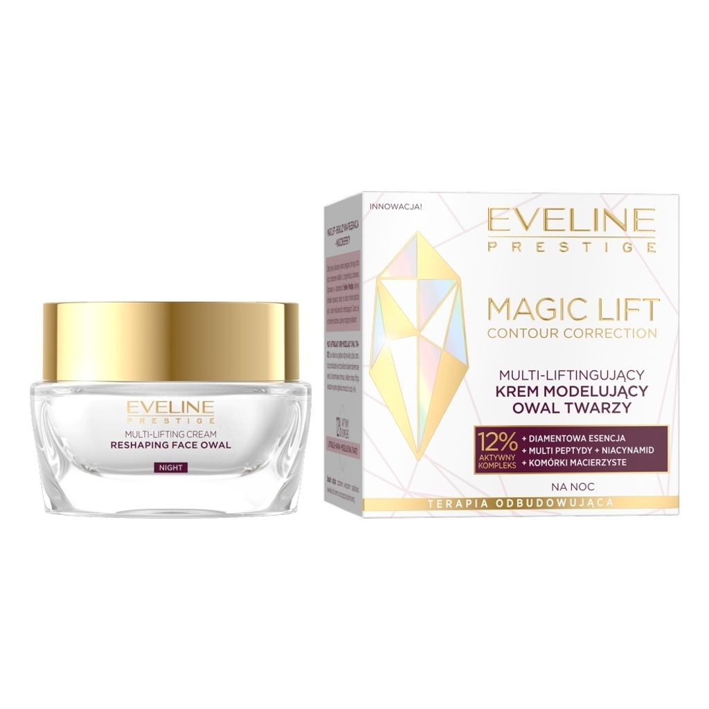 Eveline Cosmetics Magic Lift Multi-liftingujący krem modelujący owal twarzy na noc, 50ml