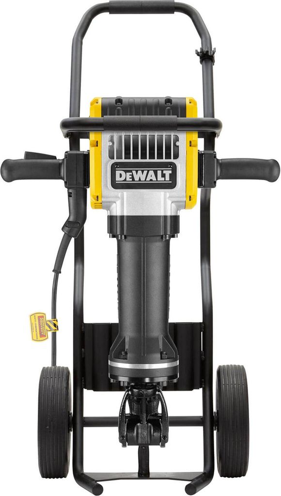 DeWALT Abbruchhammer D25981K-QS 28 mm sechskant, 2100 W, 62 J inkl. Spitzmeißel + Transportkarre D259811 mit Sicherheitsbügel für Abbruchhammer