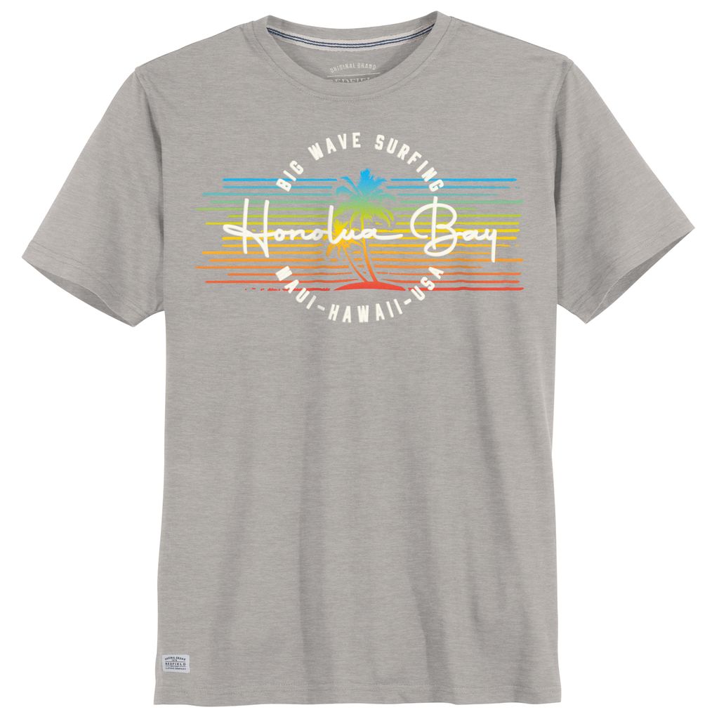 Redfield modisches XXL T-Shirt grau Honolua Bay