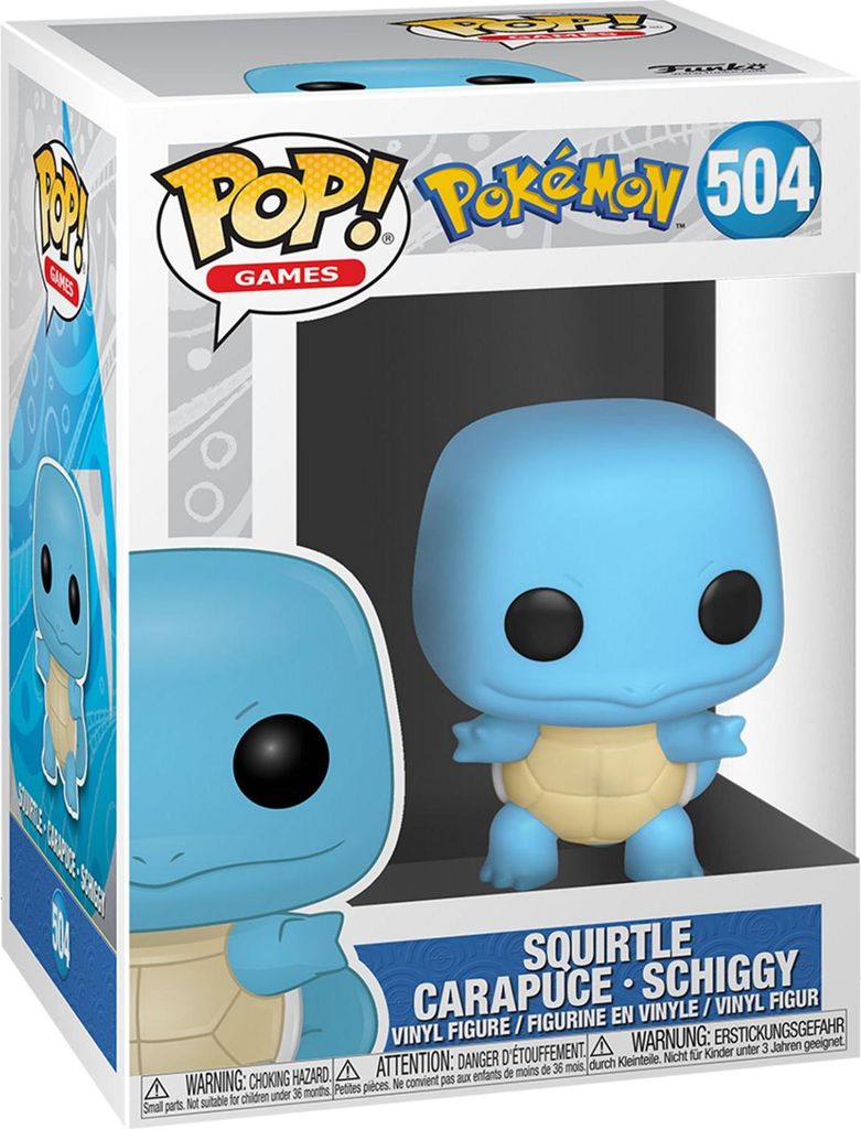Pokemon - Squirtle Carapuge Schiggy 504 - Funko Pop! - Produktbild 