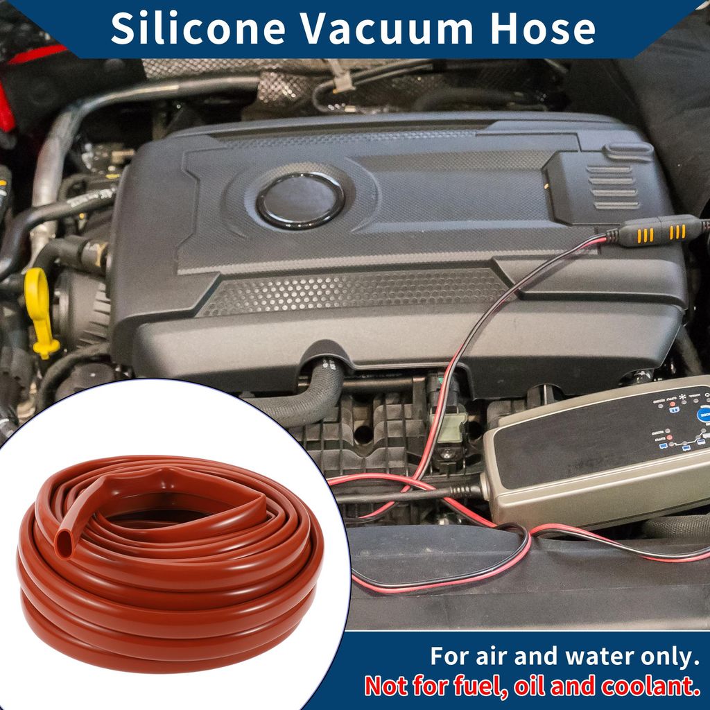 Silikon-Vakuumschlauch für Automobil-Vakuumsysteme Hochtemperatur 50FT 13/16" 20mm ID 2mm Dicke 1 Stück Rot