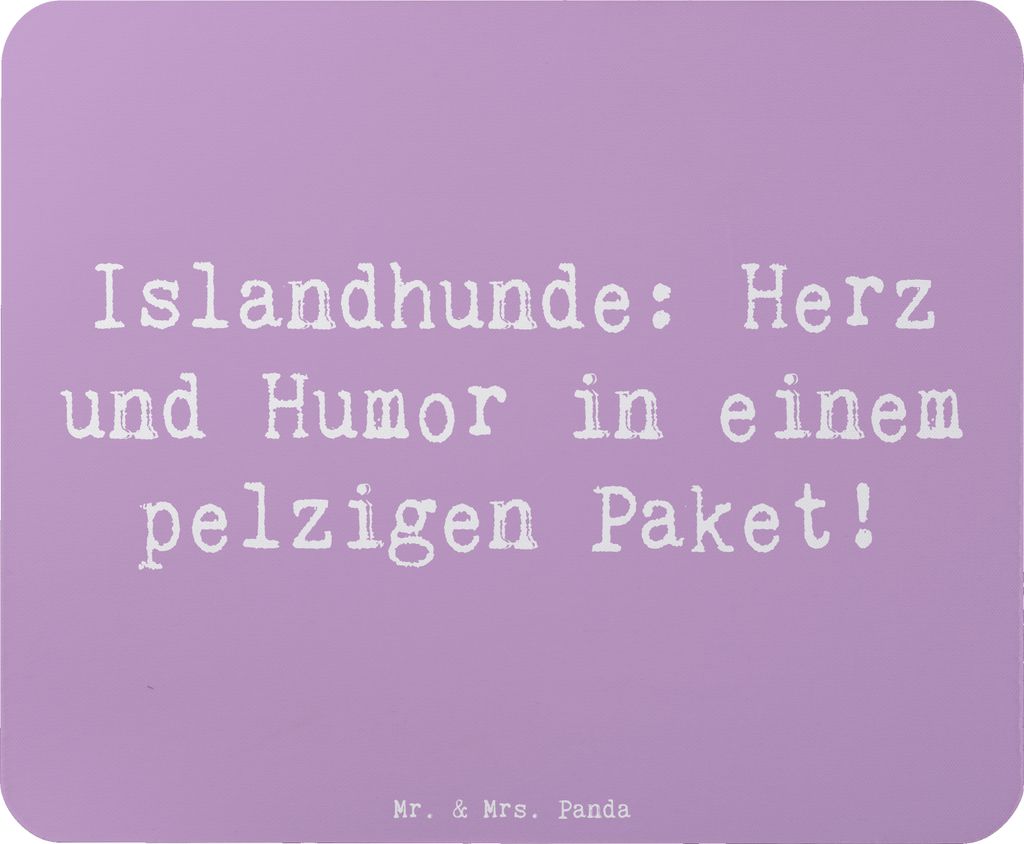 Mr. & Mrs. Panda Mauspad Spruch Islandhund Freude - Lavendeltraum - Geschenk, laptop, Hunderassen Vielfalt, aktive Hunde, intelligente, pc, mousema...