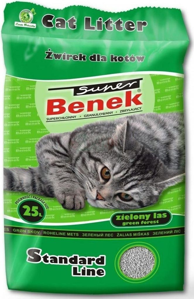 Arena für Gatos Super Benek Standard Bosque 25 L
