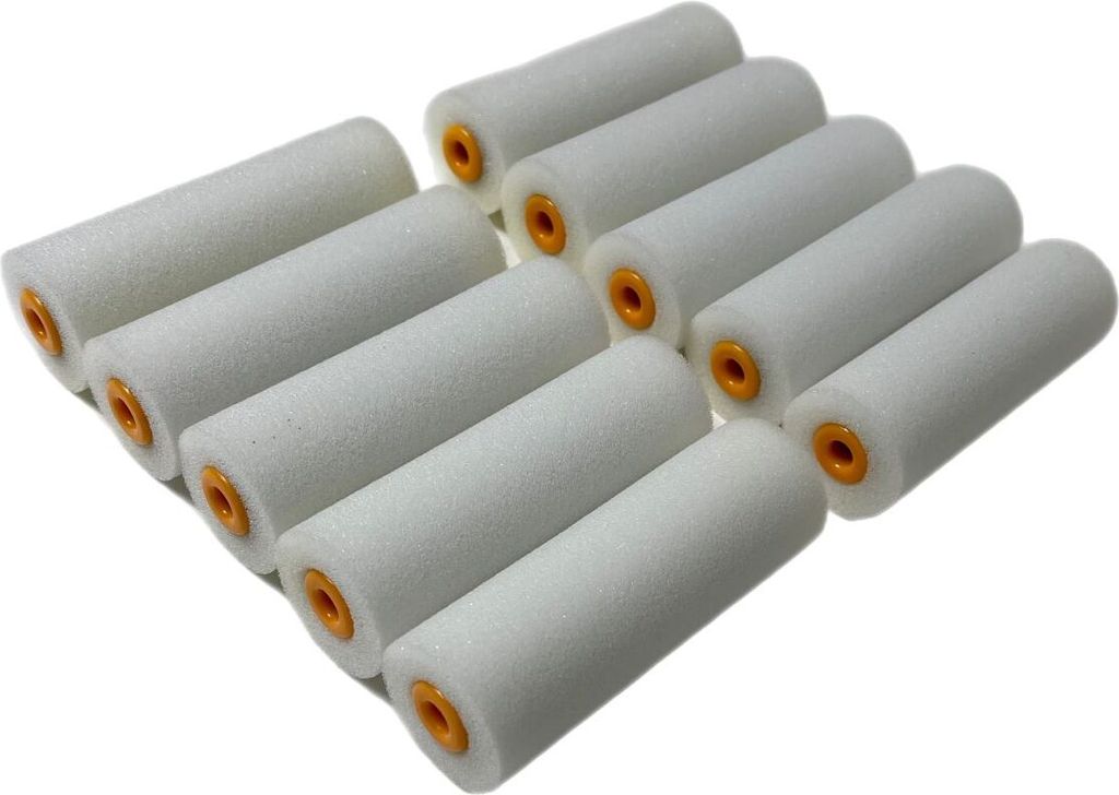100 Stück Rollen 10cm Farbschaumwalze Farbwalze Schaumrolle Farbrollen
