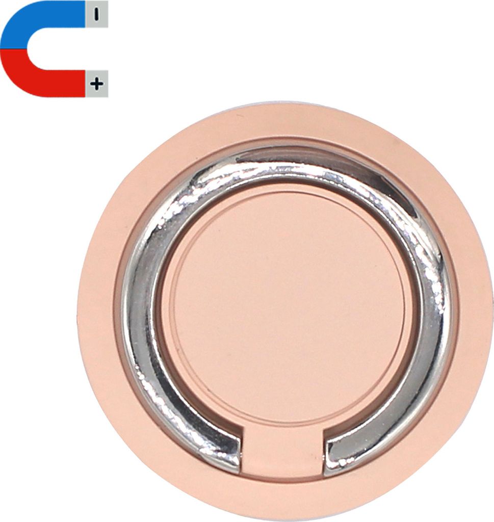 360° Smartphone Ring HALTERUNG Finger Halter drehbar Handy Ständer - Frisbee (Apricot)