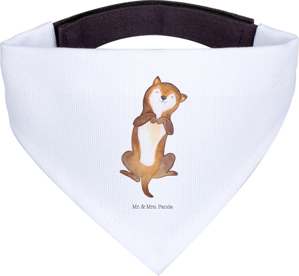 Mr. & Mrs. Panda Bandana Hund Streicheln - Weiß - Geschenk, Kraulen, Halstuch, für, Hunde, Süß, Bauch, Sprüche, Dreieckstuch