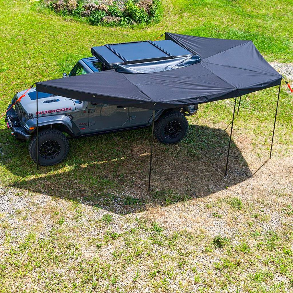 Dachzelt Markise Vorzelt Aluminium LED beleuchtet 360* 3,6x2x2 Meter Overlanding